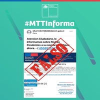 MTT advierte de falsa infracción de tránsito por correo electrónico